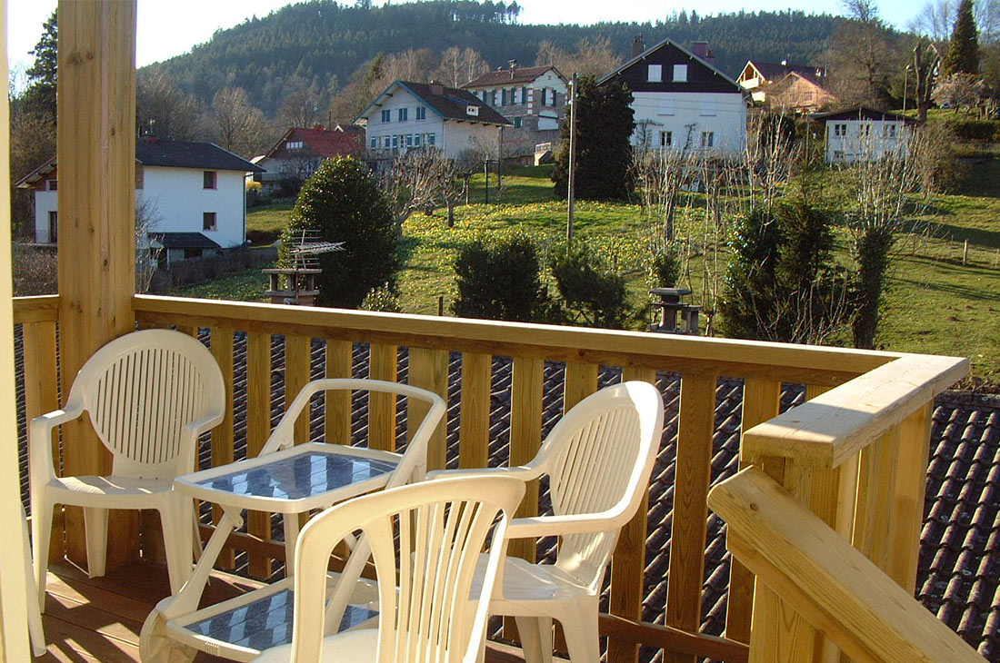 Appartement l'Aviron : entrée indépendante avec petite terrasse